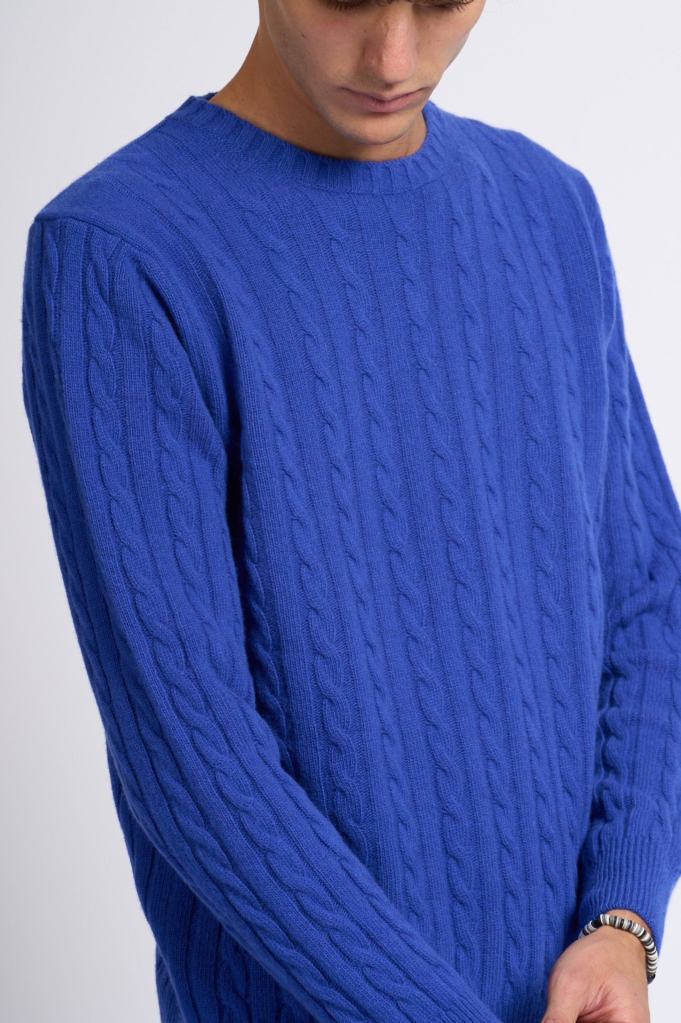 Customer lovers Maglia Giro Treccia indaco Uomo-6