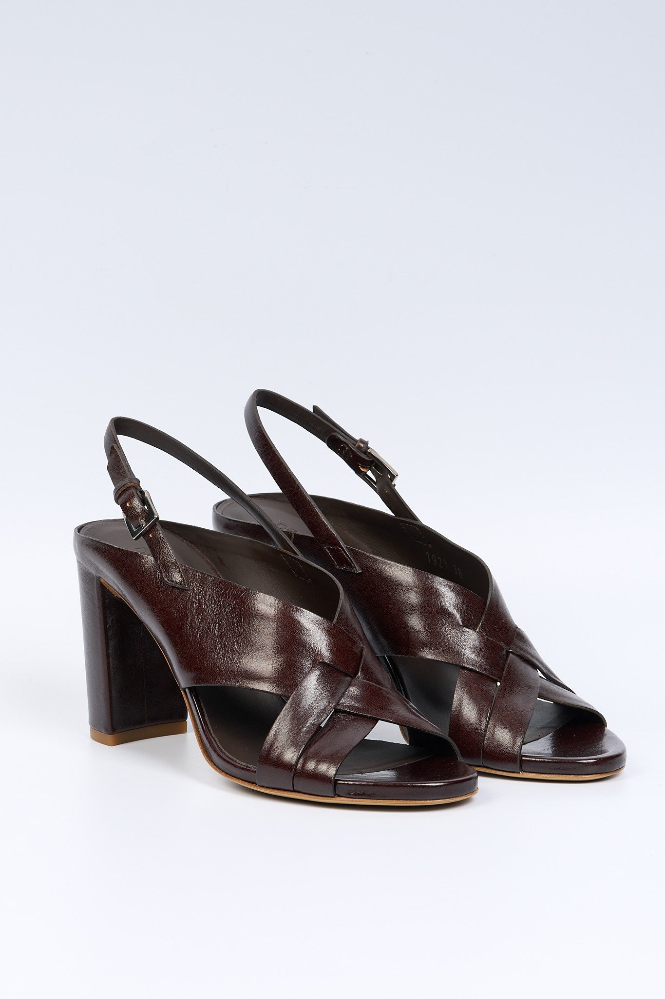 Del Carlo Sandalo ATENE Tacco Alto Caffe' Donna-3