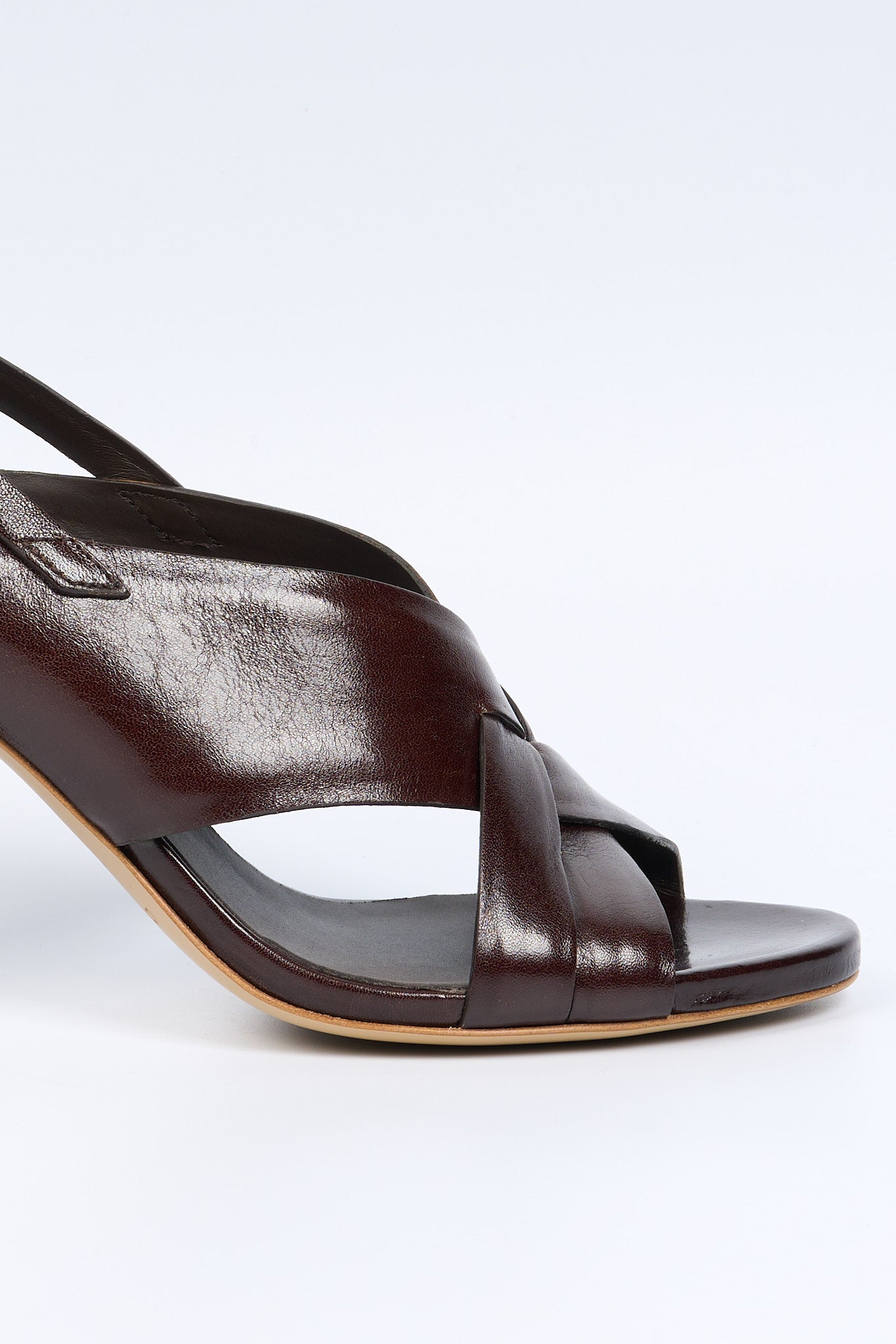 Del Carlo Sandalo ATENE Tacco Alto Caffe' Donna-2