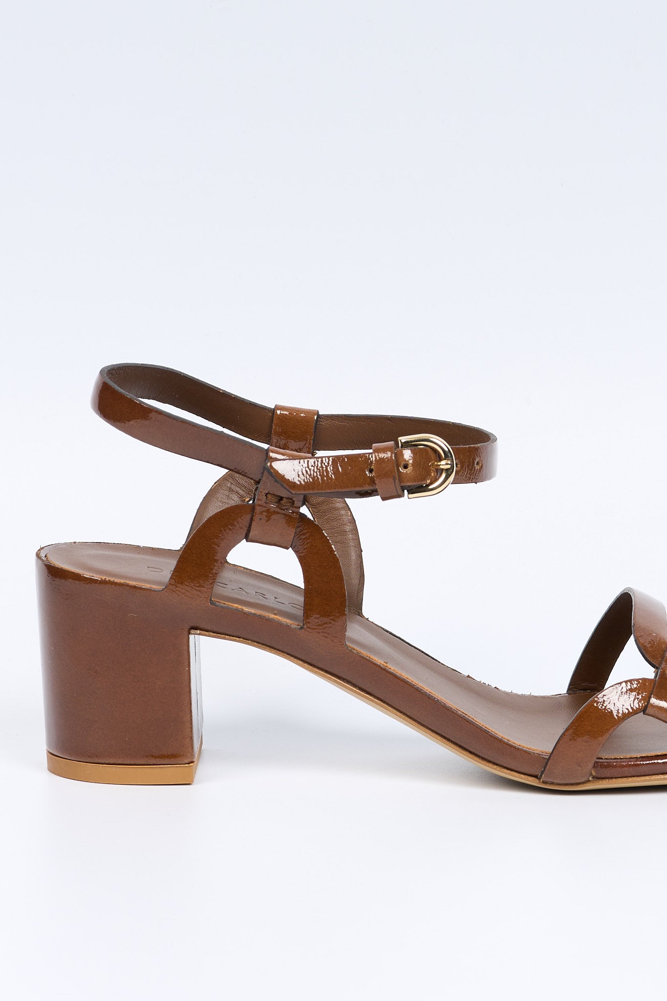 Del Carlo Sandalo BETTY Vernice Nocciola Donna-6