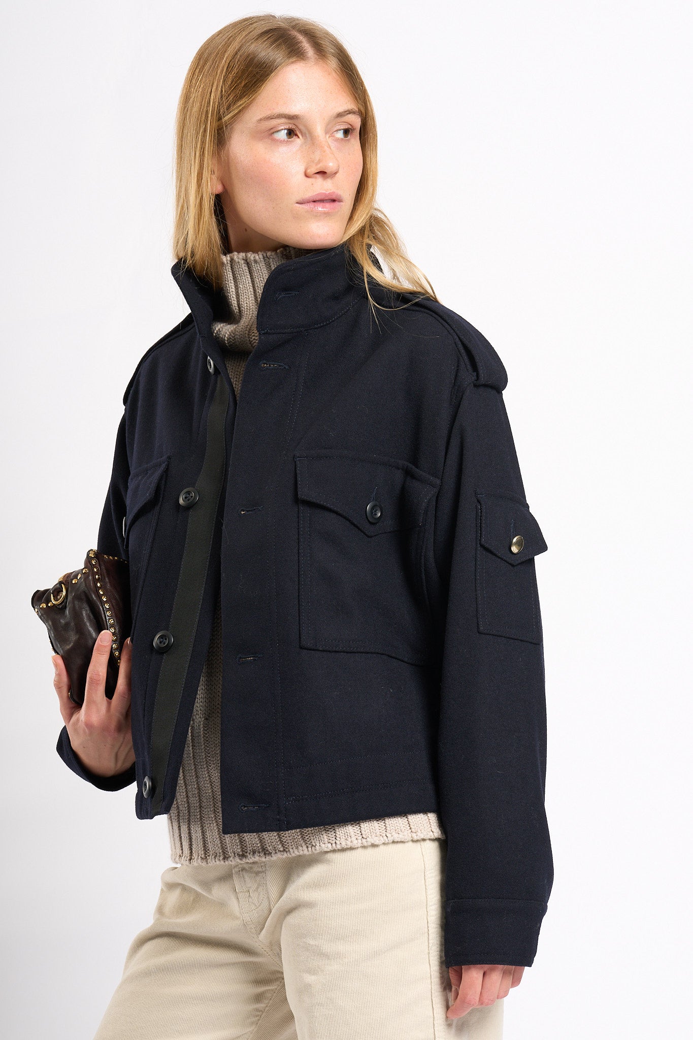 Department5 Field Jacket Mercure Navy Donna-4