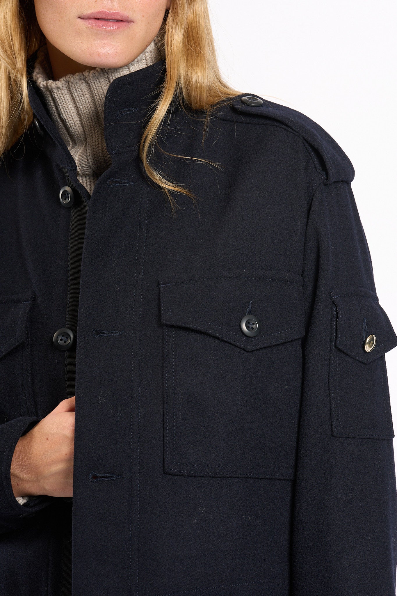 Department5 Field Jacket Mercure Navy Donna-3
