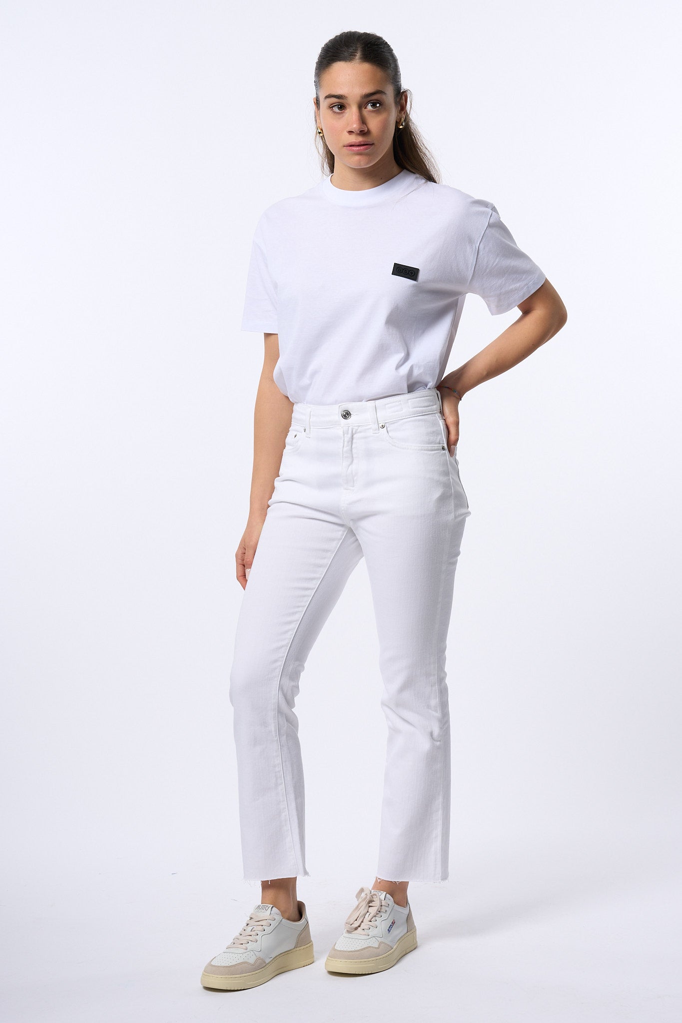 Department5 Jeans Sfrangiato Bianco Donna-7