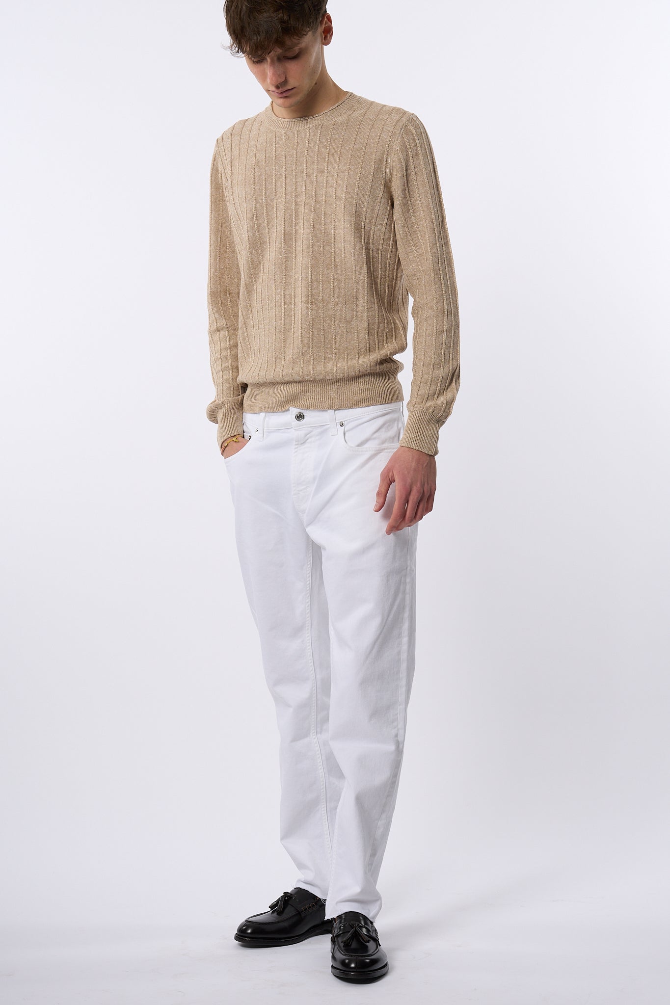 Department5 Jeans Talk Regular Bianco Uomo-3