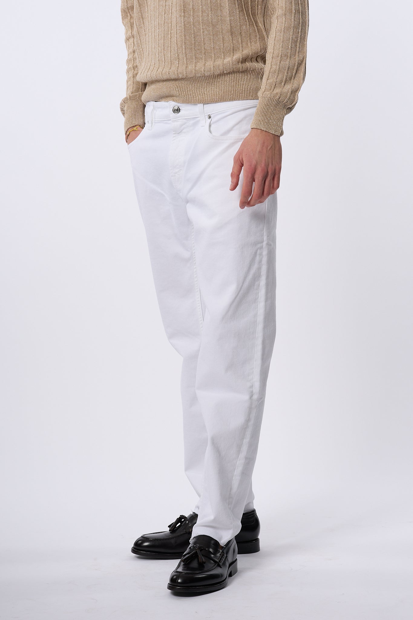 Department5 Jeans Talk Regular Bianco Uomo-5