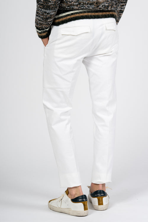Department5 Men's White Fustian Crop Trousers