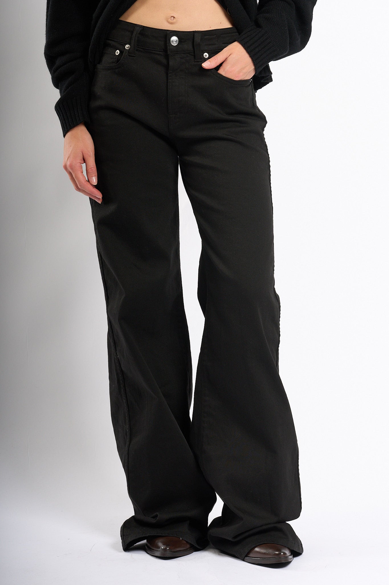 Department5 Pantalone Pretender Nero Donna-1