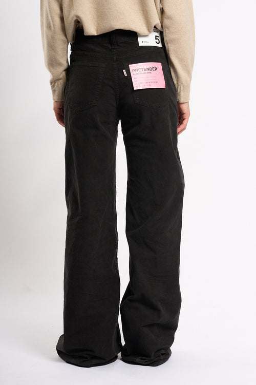 Department5 Pantalone Pretender Velluto Moro Donna