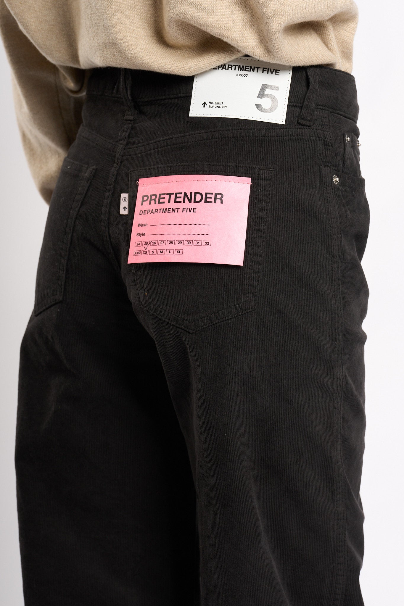 Department5 Pantalone Pretender Velluto Moro Donna-5