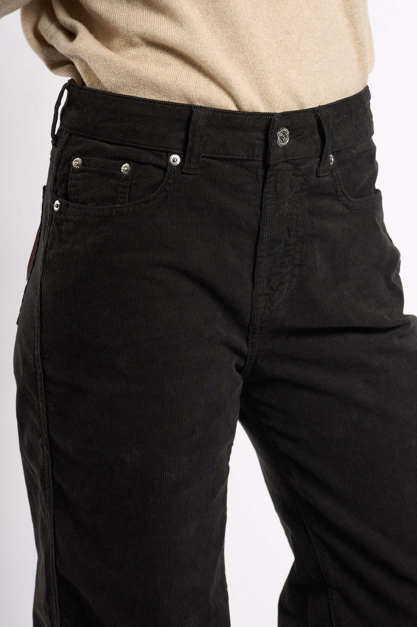 Department5 Pantalone Pretender Velluto Moro Donna-6
