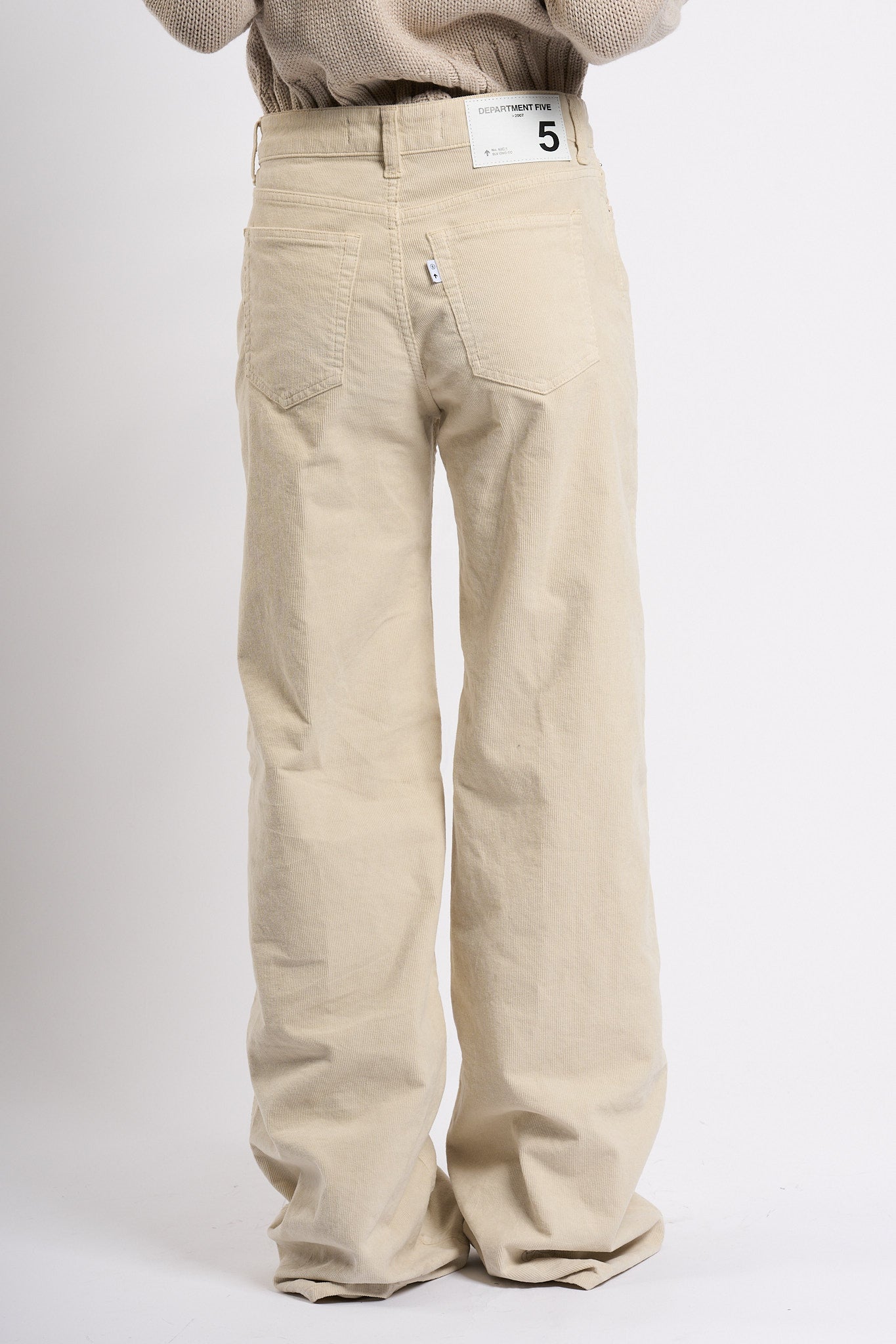 Department5 Pantalone Pretender Velluto Panna Donna-6