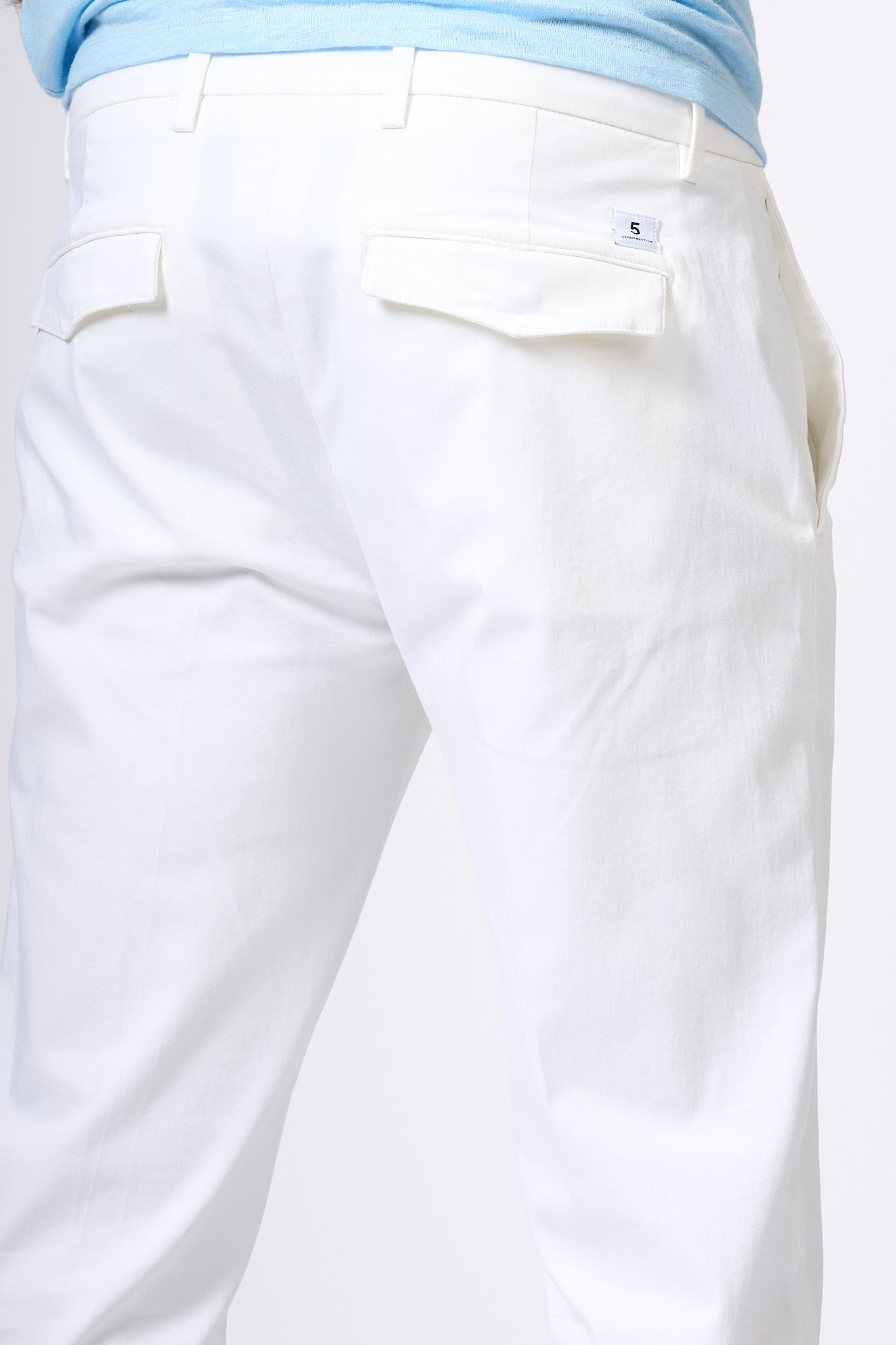 Department5 Pantalone Prince in Cotone Bianco Uomo-2