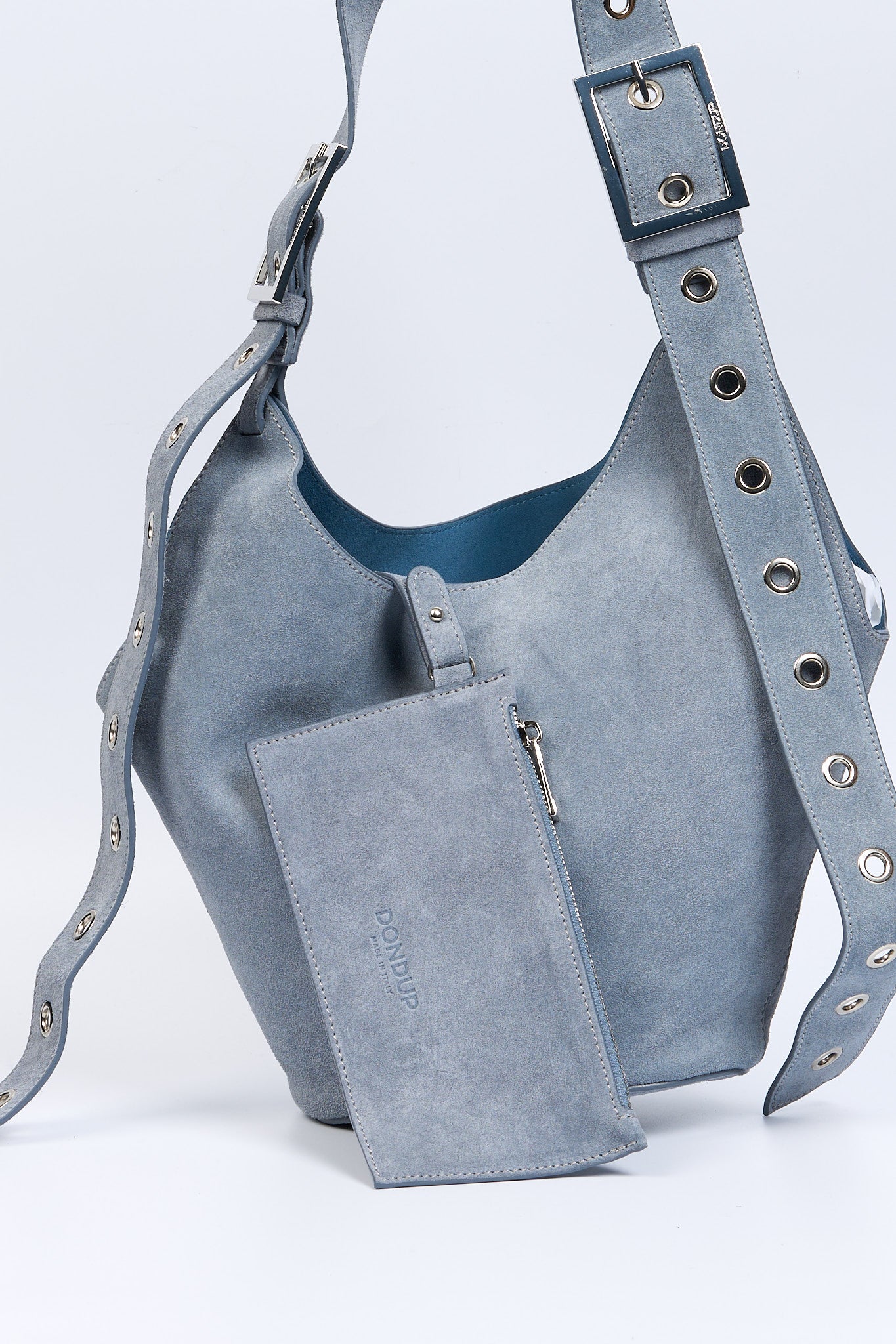 Dondup Borsa Small Hobo in Crosta Polvere Donna-3