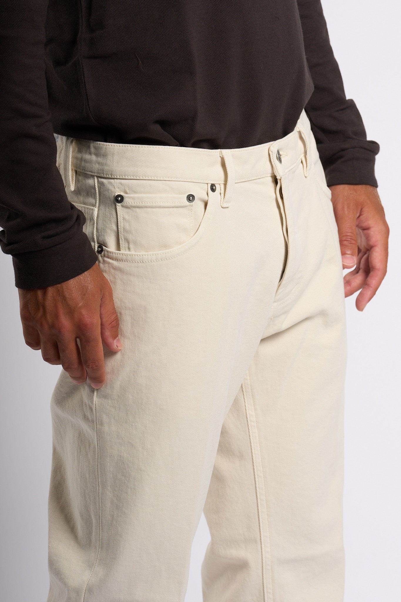 Dondup Pantalone Brighton Bull Sabbia Uomo-5