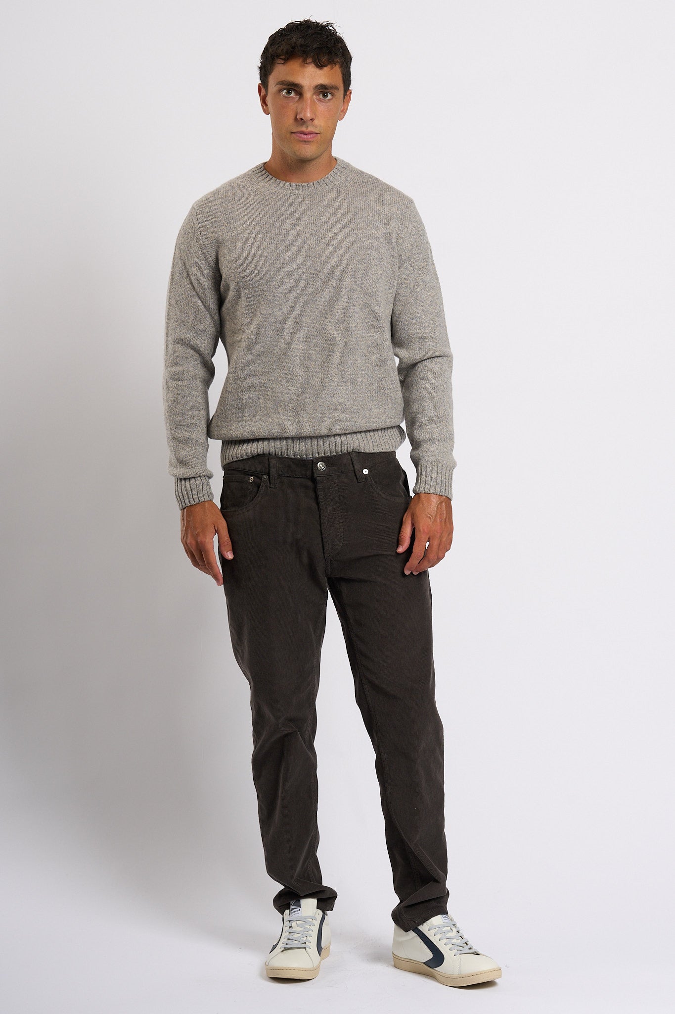 Dondup Pantalone Brighton Velluto Cioccolato Uomo-7