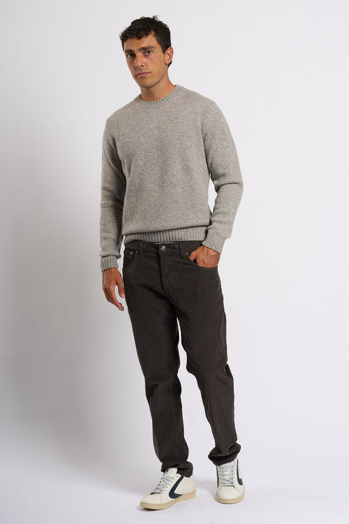 Dondup Pantalone Brighton Velluto Cioccolato Uomo-2
