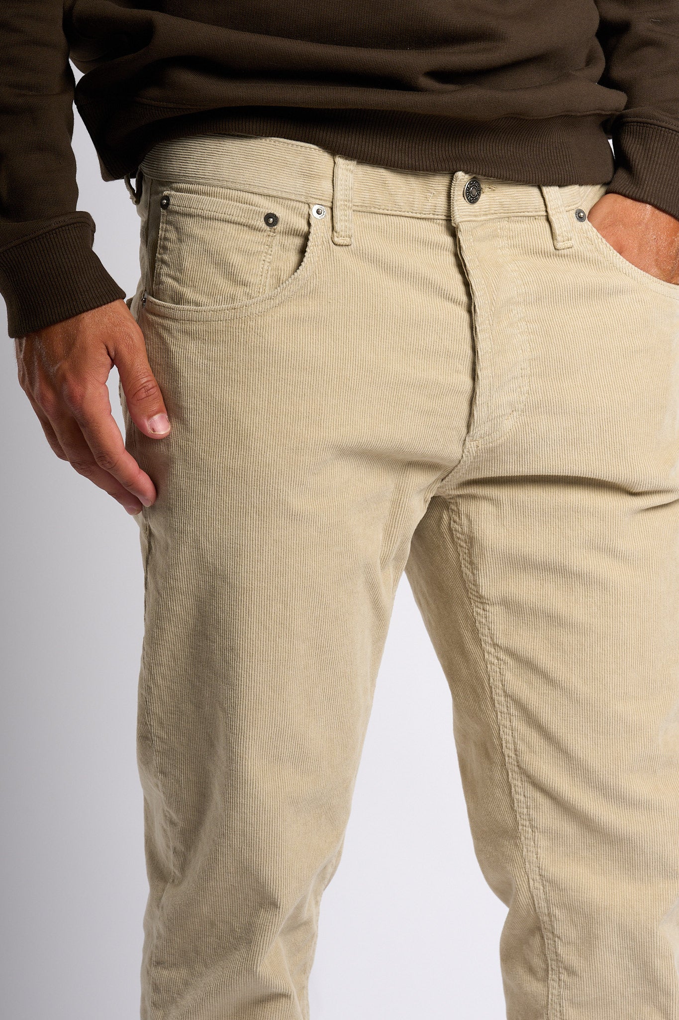 Dondup Pantalone Brighton Velluto Lievito Uomo-2