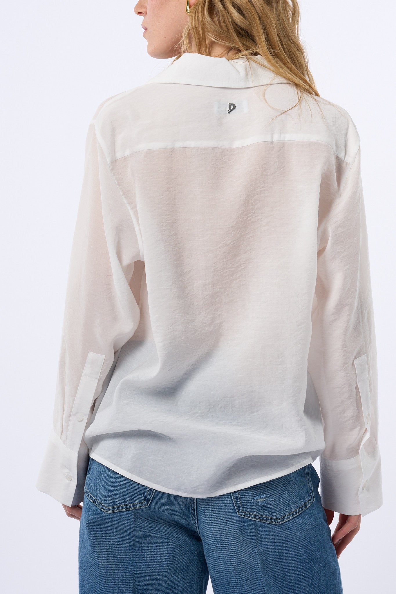 Dondup Camicia Incrocio Bianco Donna-6