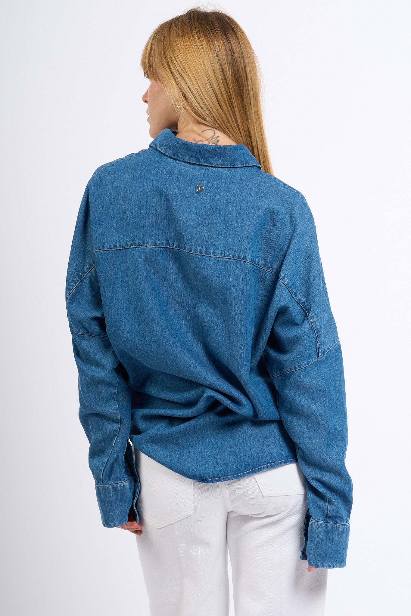 Dondup Camicia Jeans Lyocell Donna-4