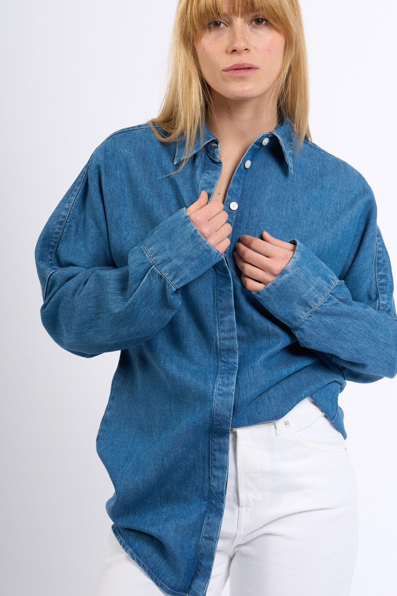 Dondup Camicia Jeans Lyocell Donna-5