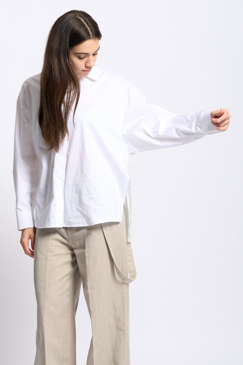 Dondup Camicia Over Retro Voile Bianco Donna-2