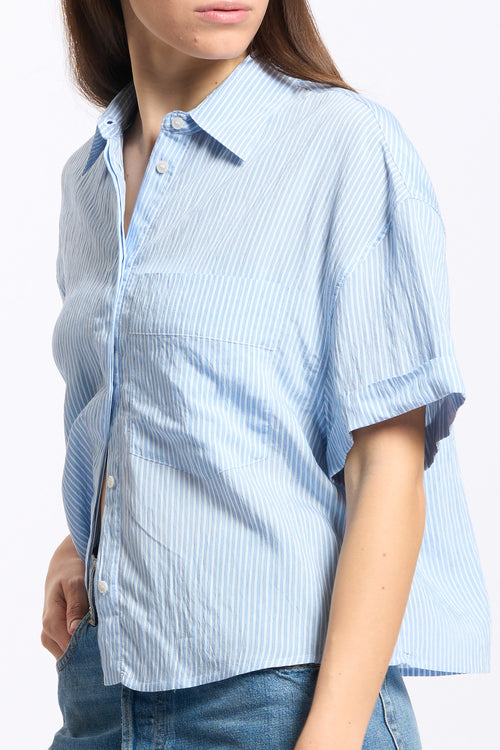 Dondup Camicia a Righe Azzurro Donna-2