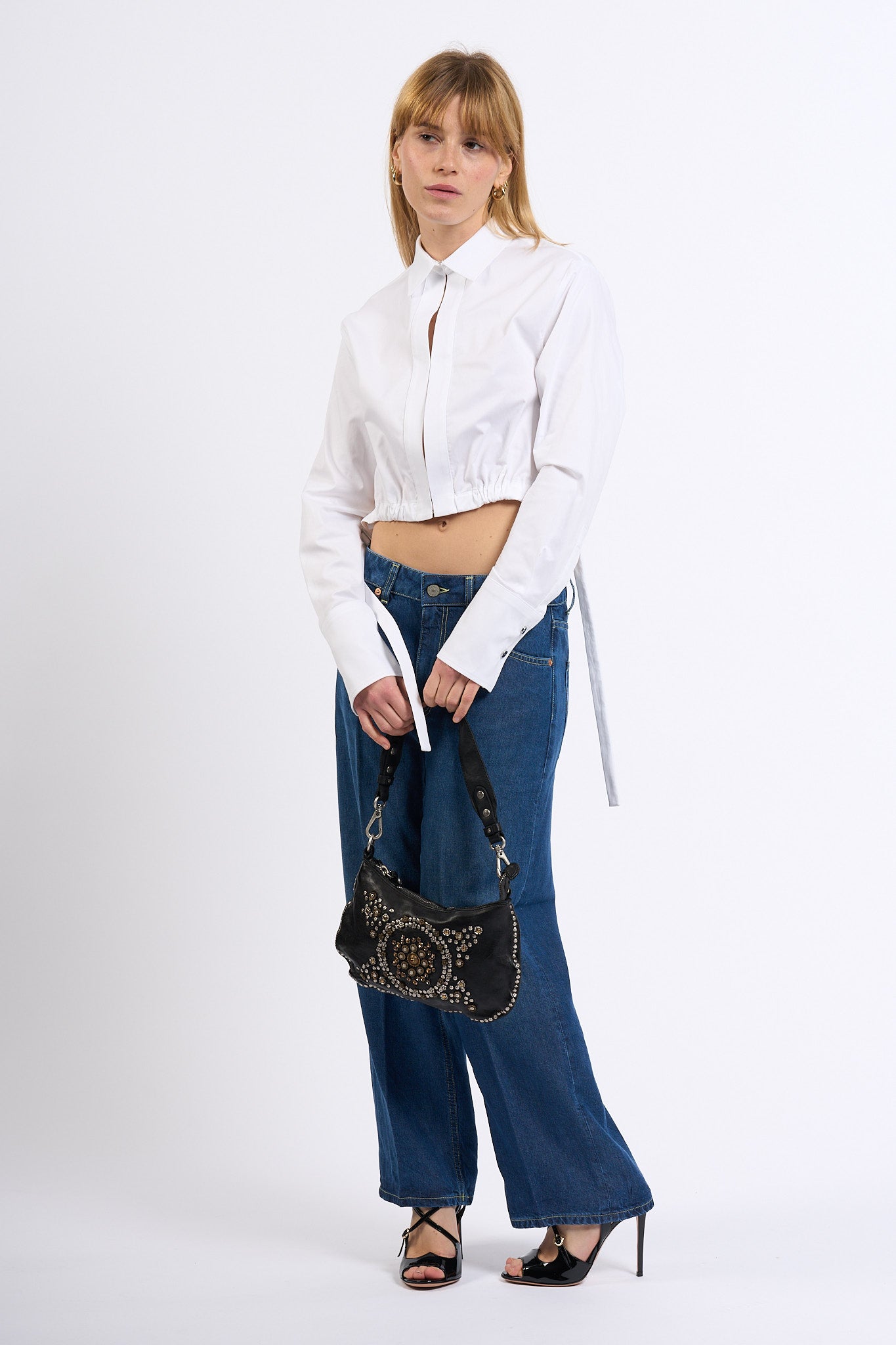 Dondup Camicia con Gancetti Bianco Donna-7