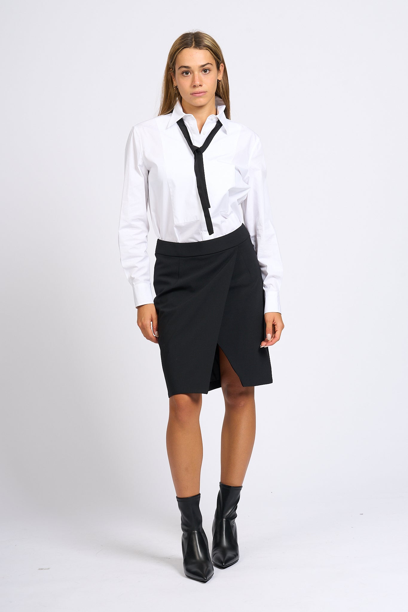 Dondup Camicia con cravattino Bianco Donna-2