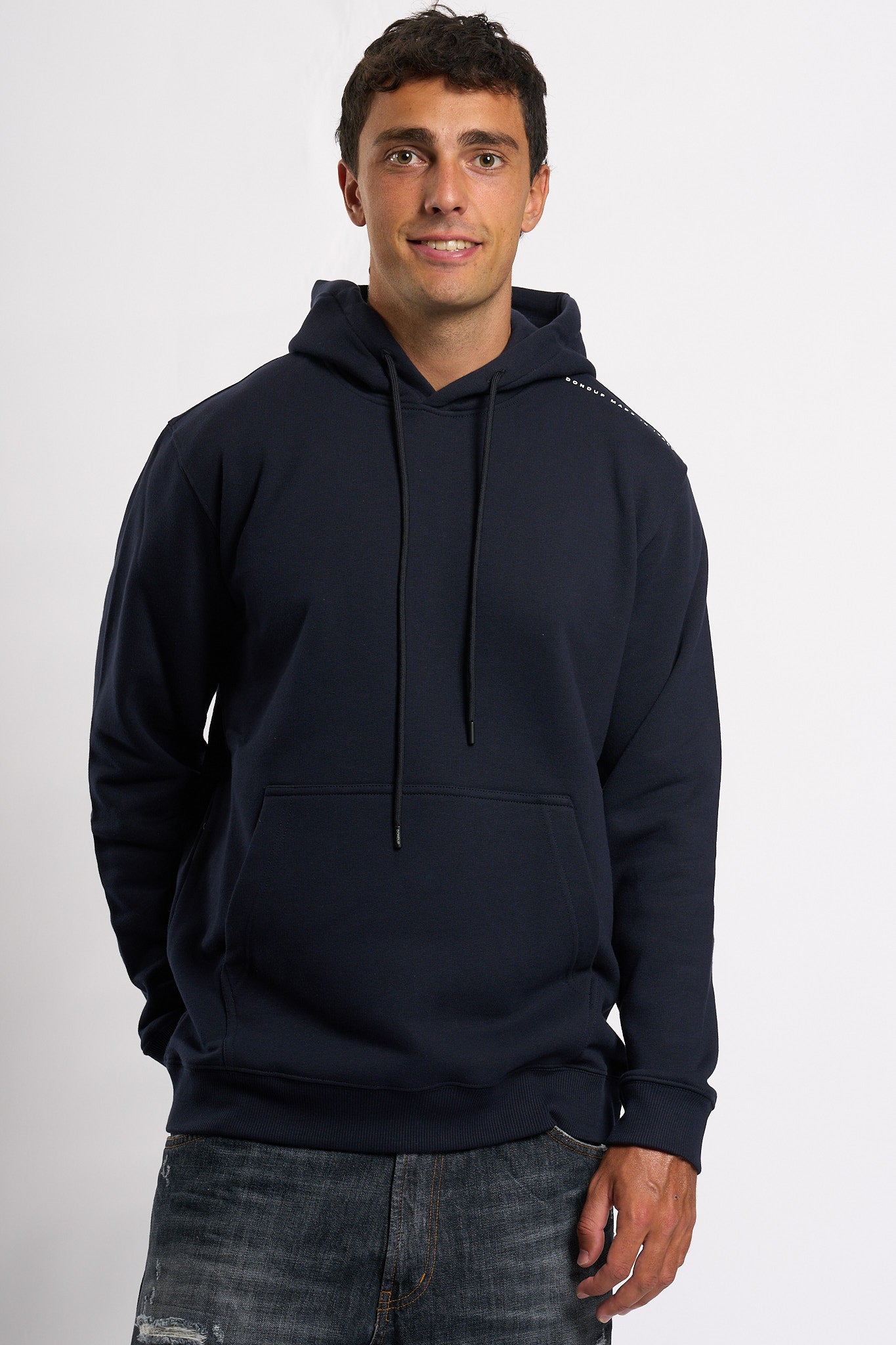 Dondup Felpa Cappuccio Blu Uomo-1