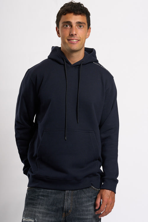 Dondup Felpa Cappuccio Blu Uomo
