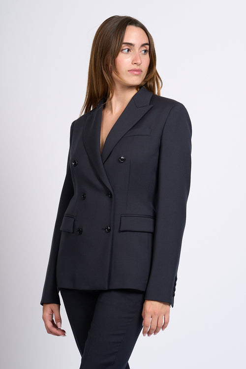 Dondup Double Breasted Jacket Blue Women