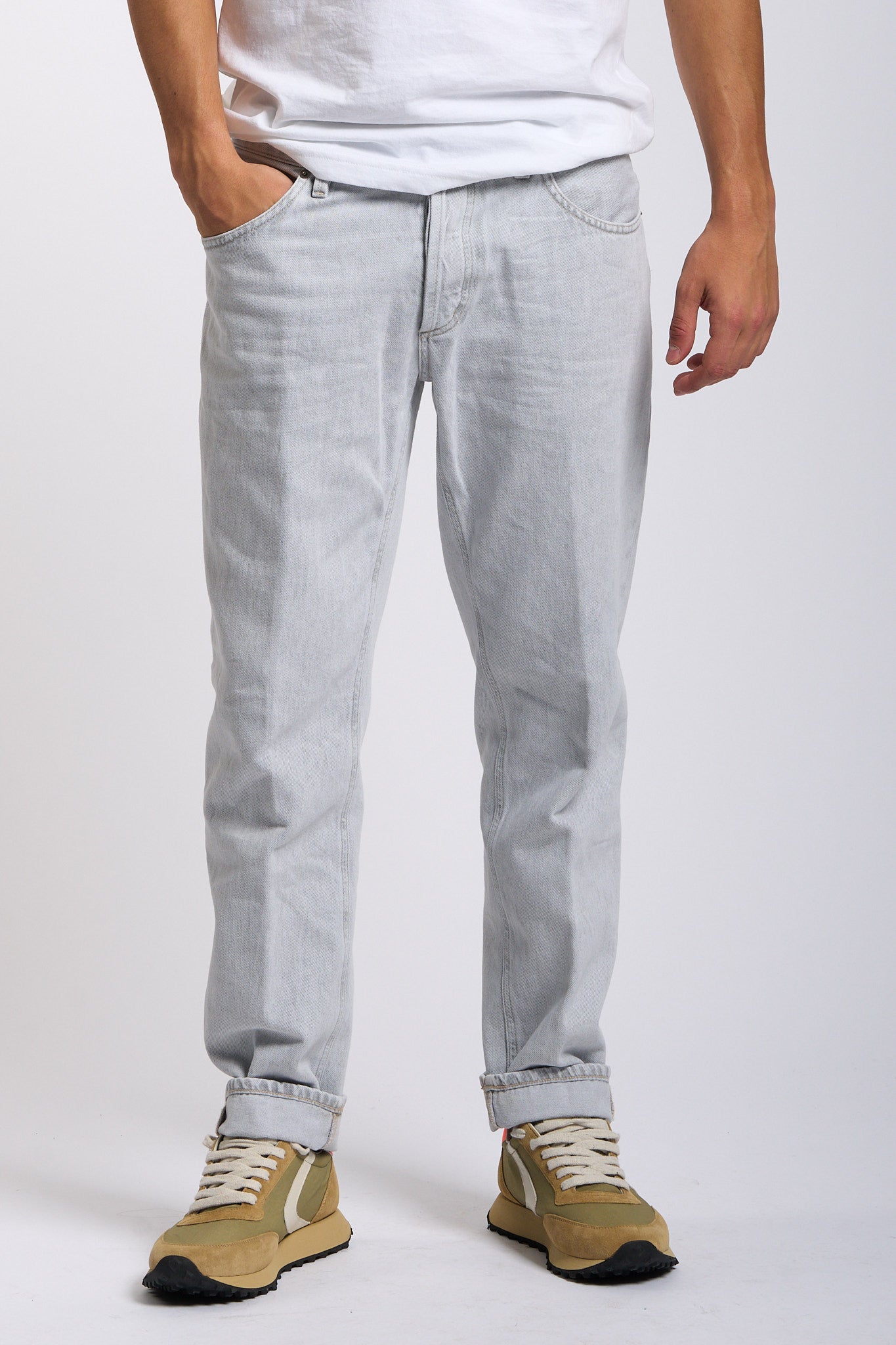 Dondup Jeans BRIGHTON Grigio chiaro Uomo-1