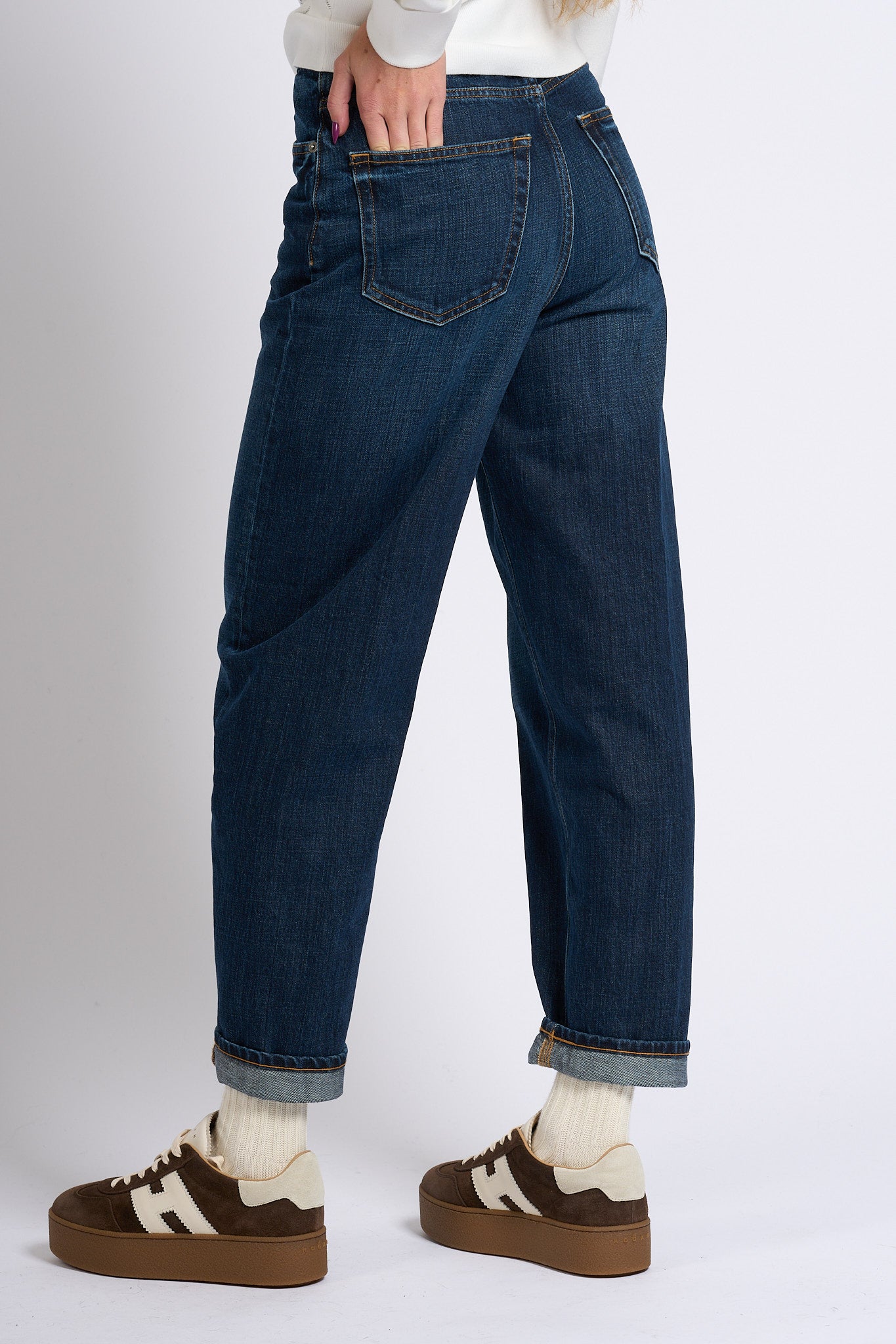 Dondup Jeans Bessie Denim Scuro Donna-1