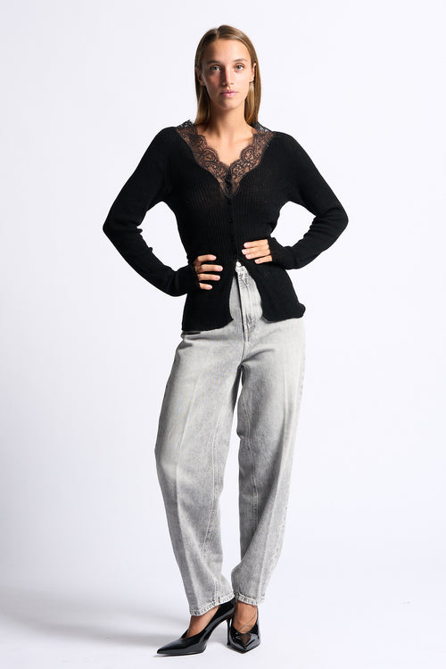 Dondup Jeans Bessie Loose Grigio delave' Donna-2