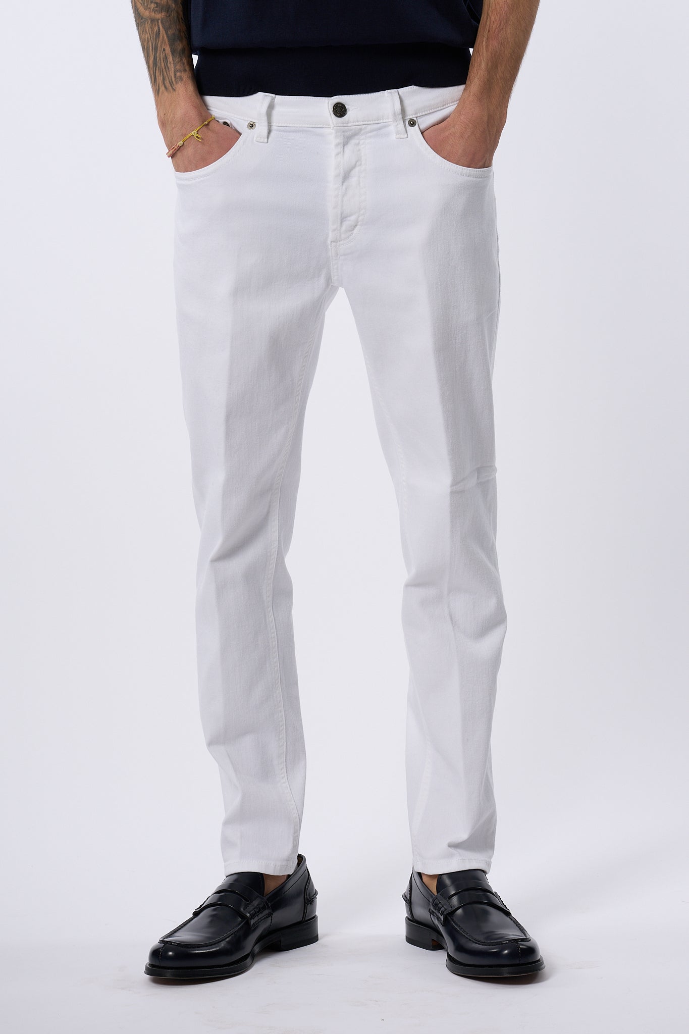 Dondup Jeans Brighton Carrot Bianco Uomo-1