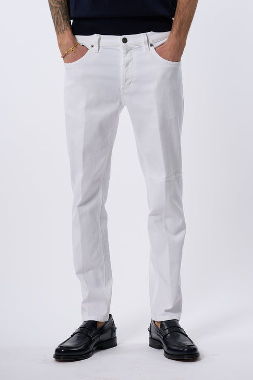 Dondup Jeans Brighton Carrot Bianco Uomo