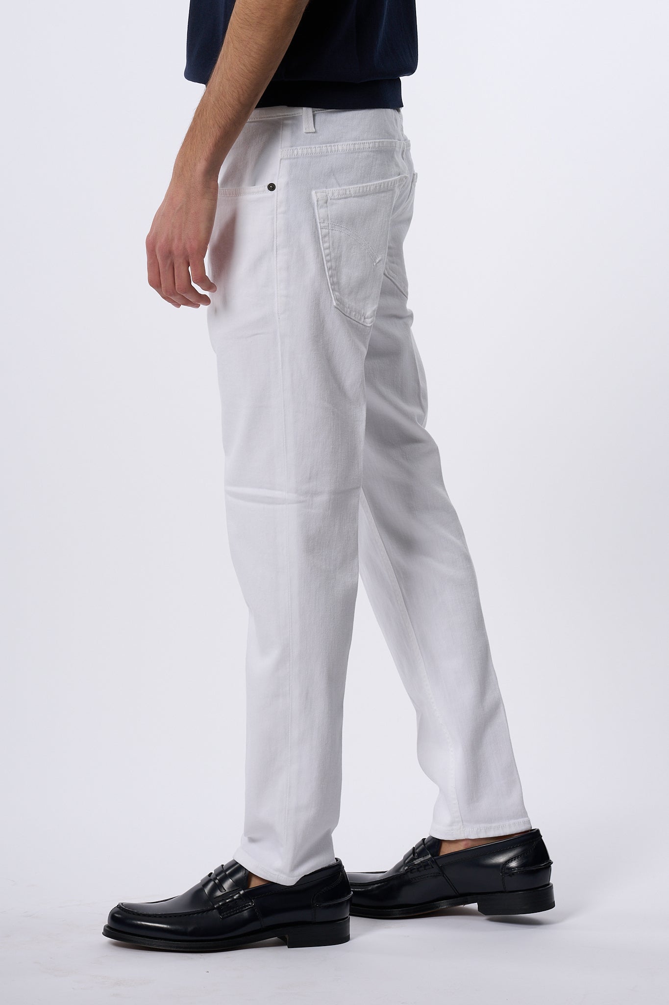 Dondup Jeans Brighton Carrot Bianco Uomo-6