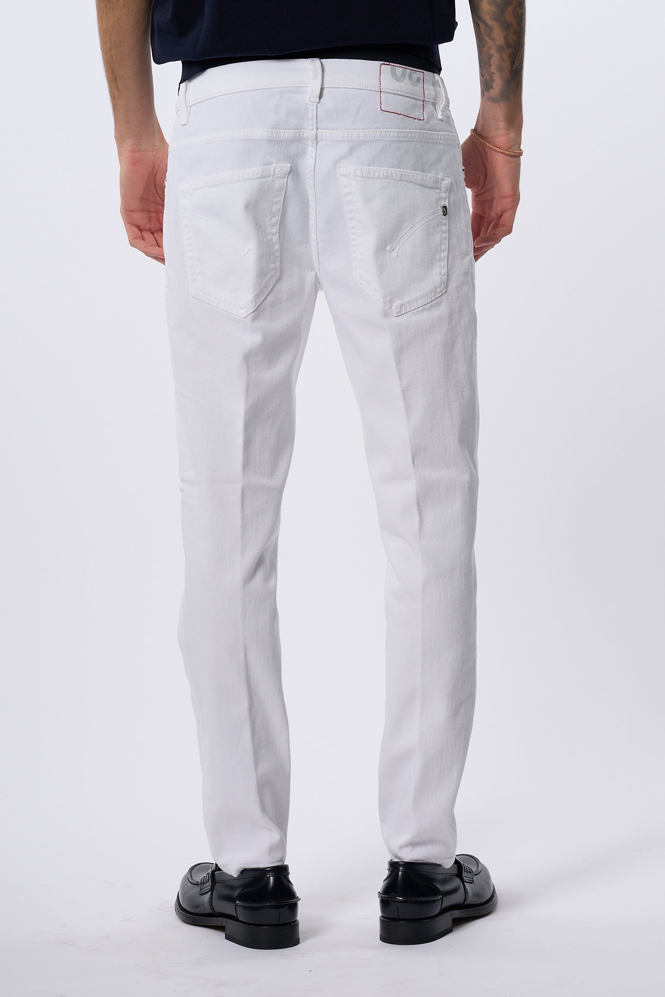 Dondup Jeans Brighton Carrot Bianco Uomo-4