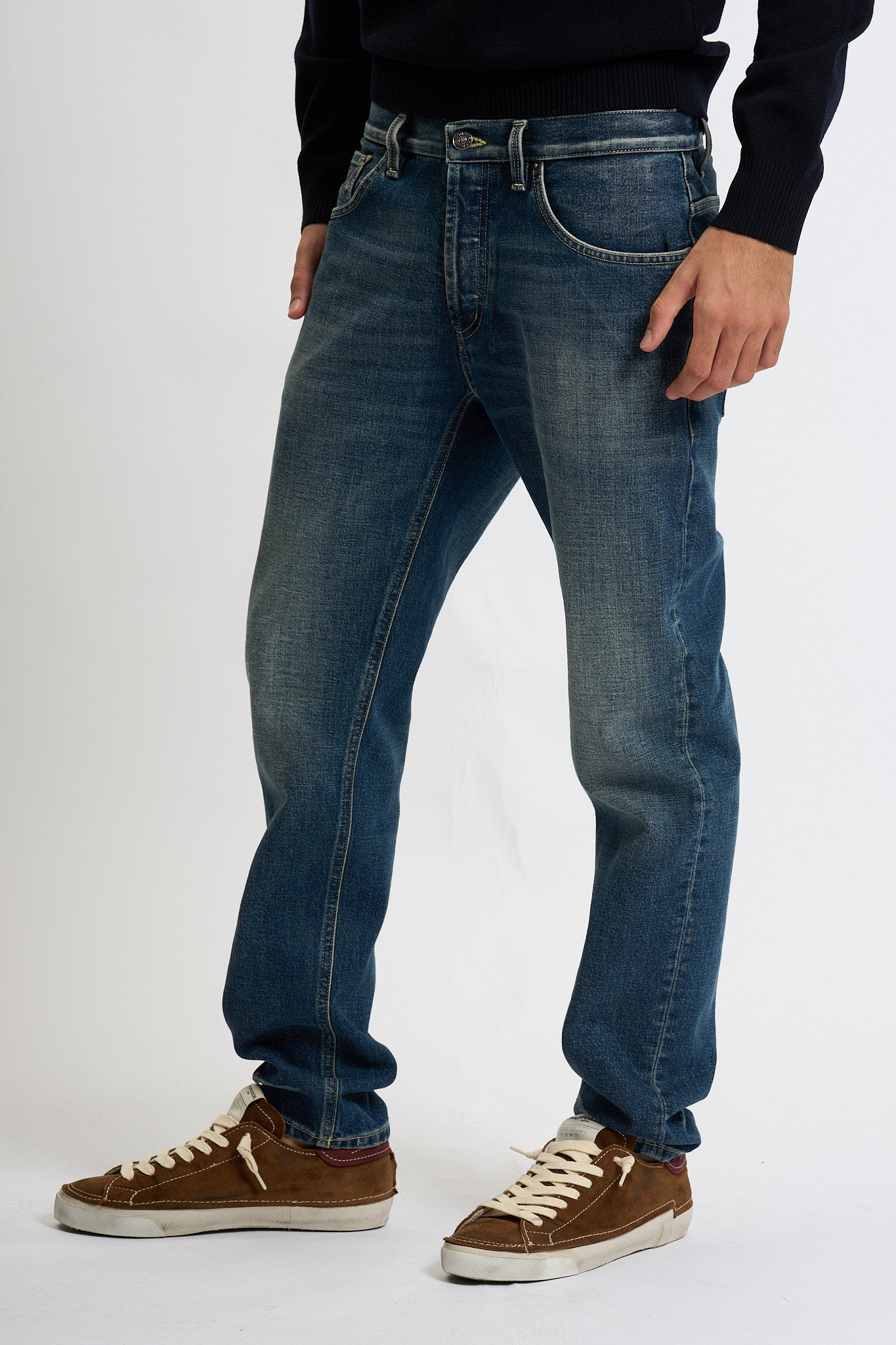 Dondup Jeans Brighton Denim Fisso Medio Uomo-5