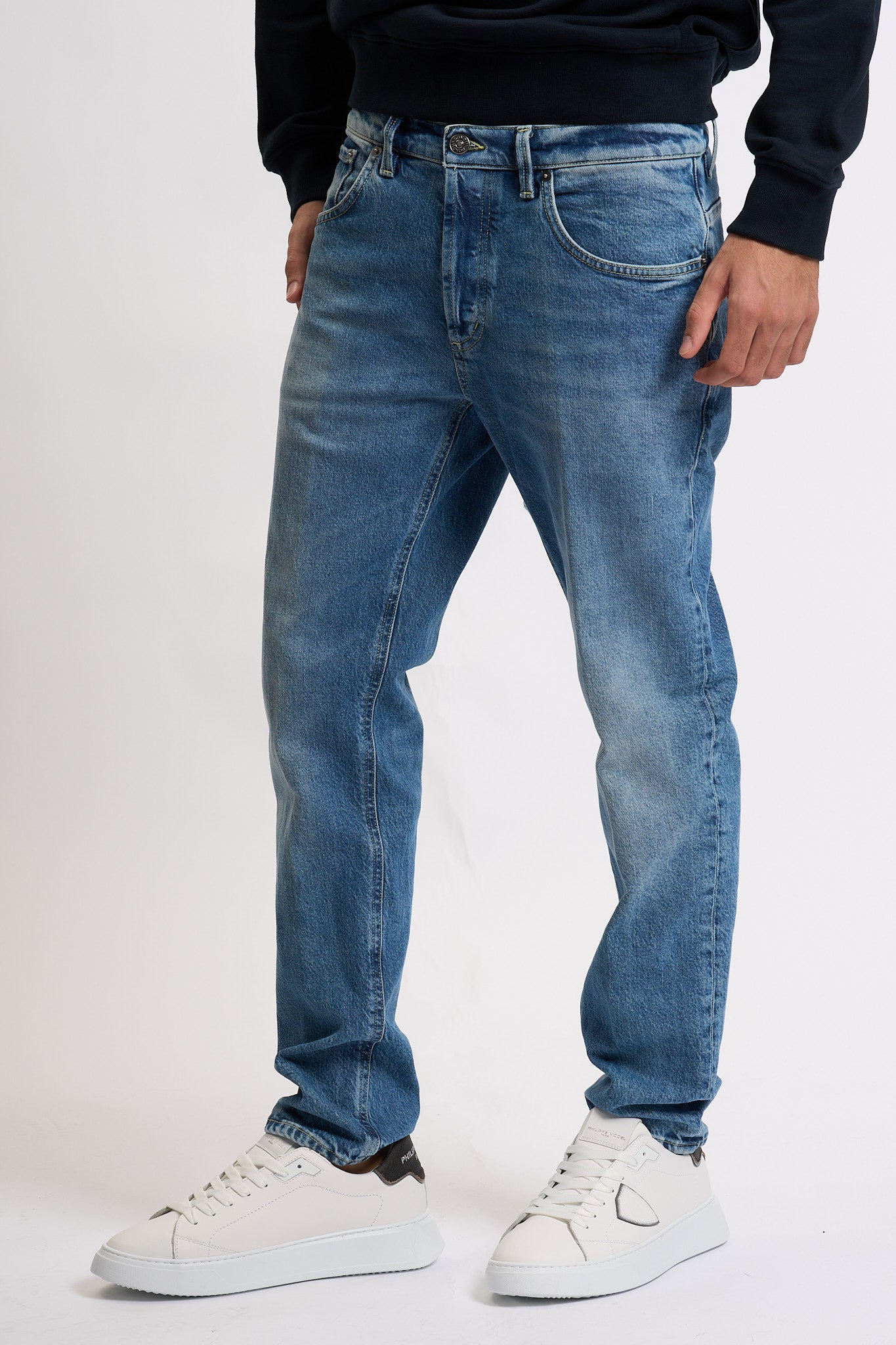 Dondup Jeans Brighton Denim Stretch Chiaro Uomo-6