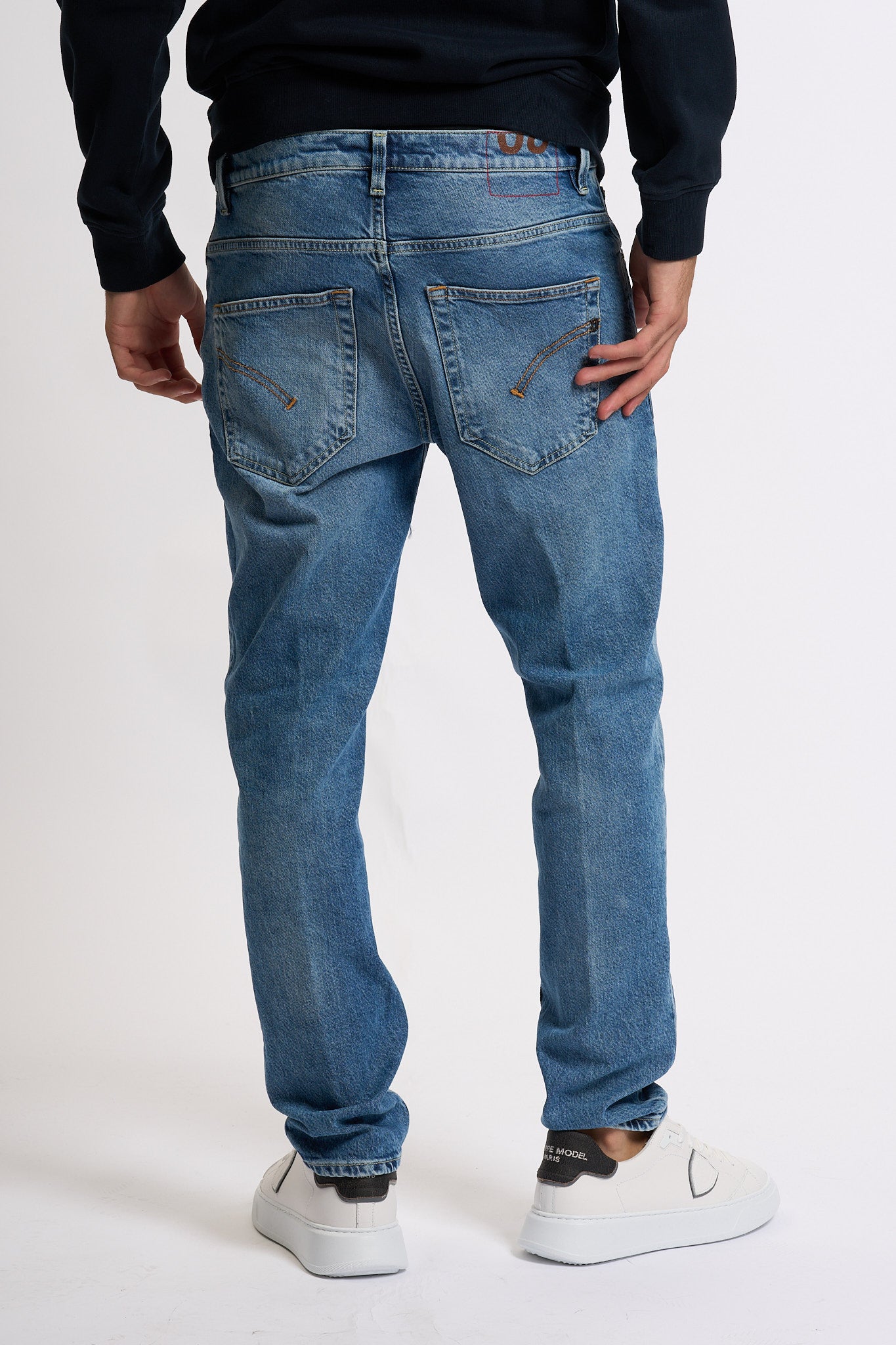 Dondup Jeans Brighton Denim Stretch Chiaro Uomo-5