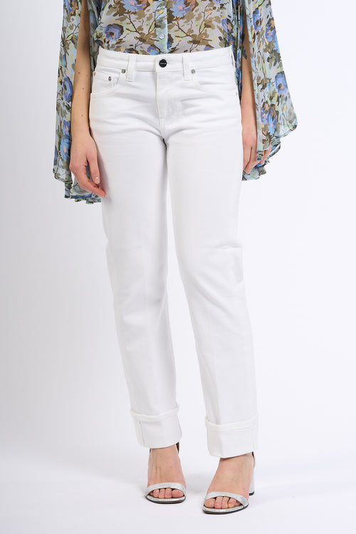 Dondup Jeans Coco Slim Fit Bianco Donna