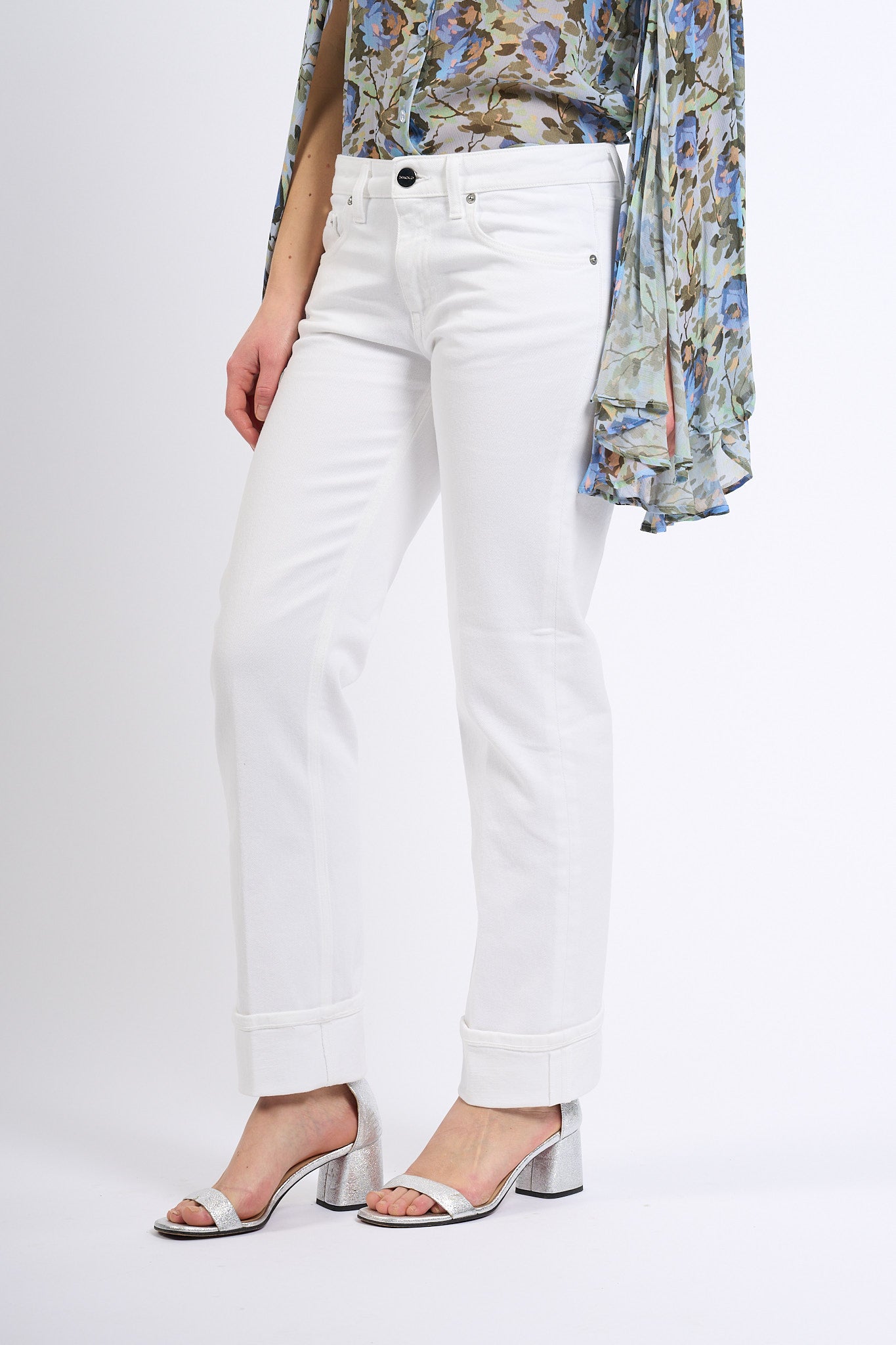 Dondup Jeans Coco Slim Fit Bianco Donna-4