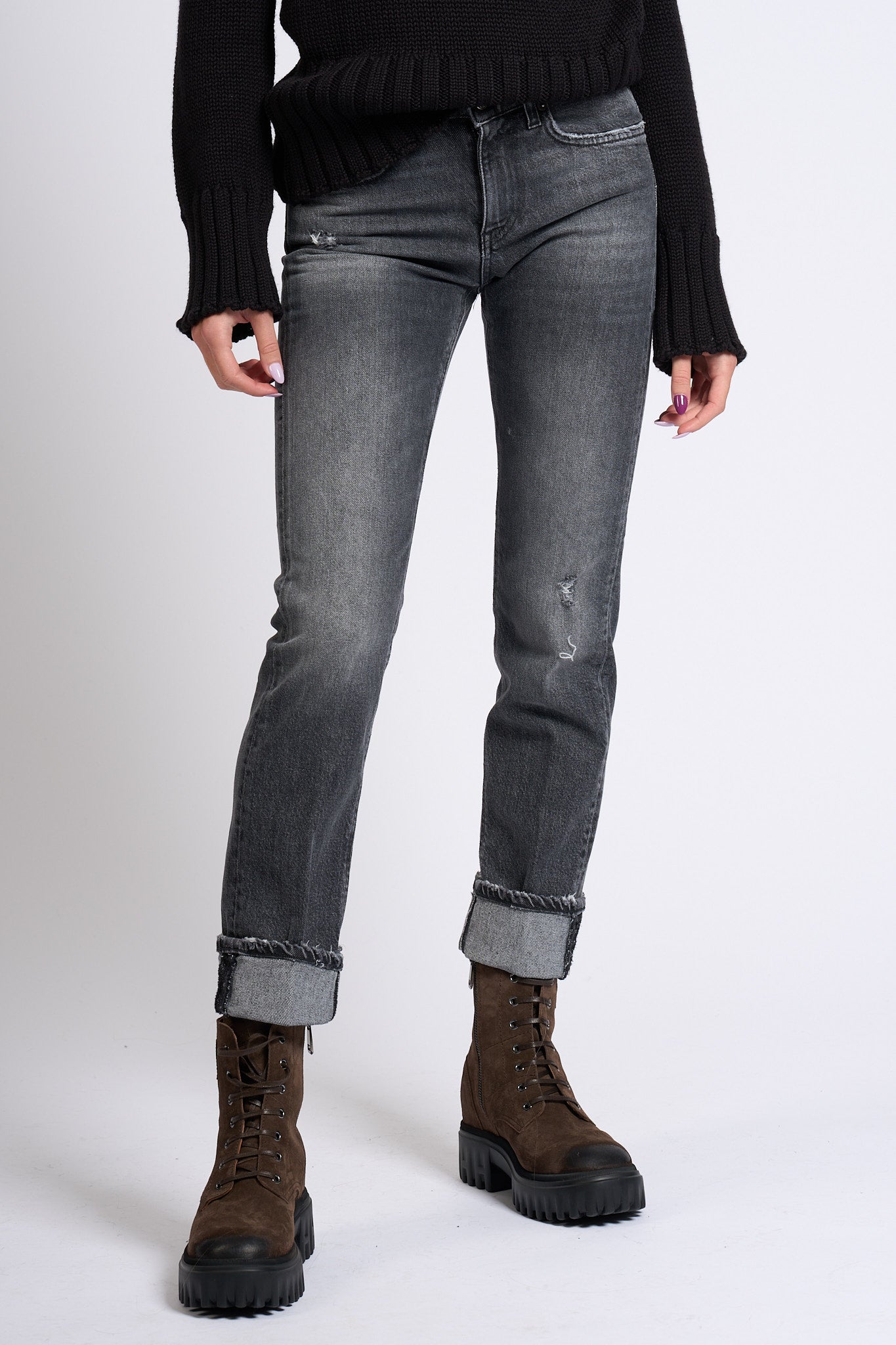 Dondup Jeans Coco Stretch Nero Donna-3