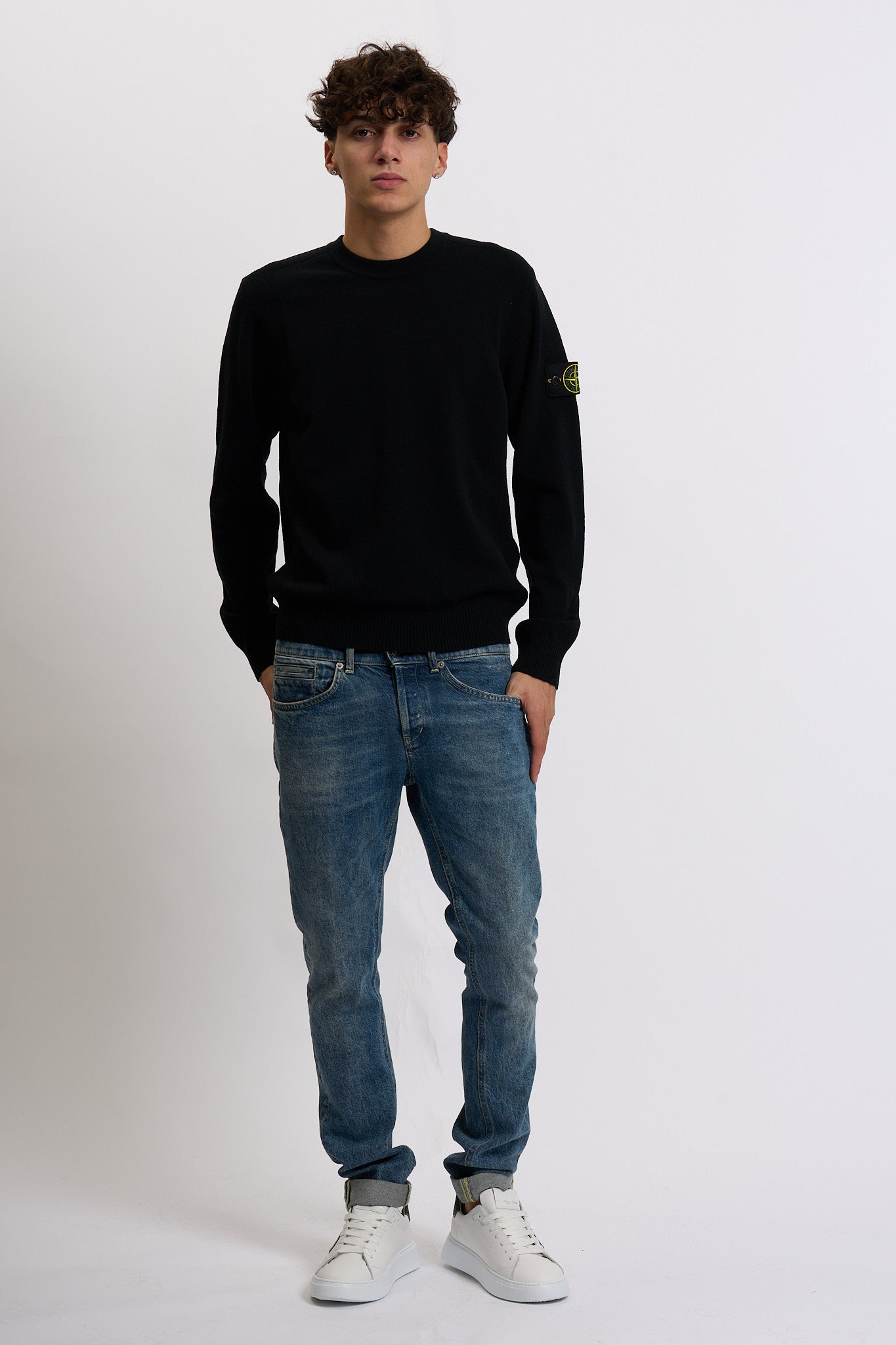 Dondup Jeans George Denim Stretch Medio Uomo-3