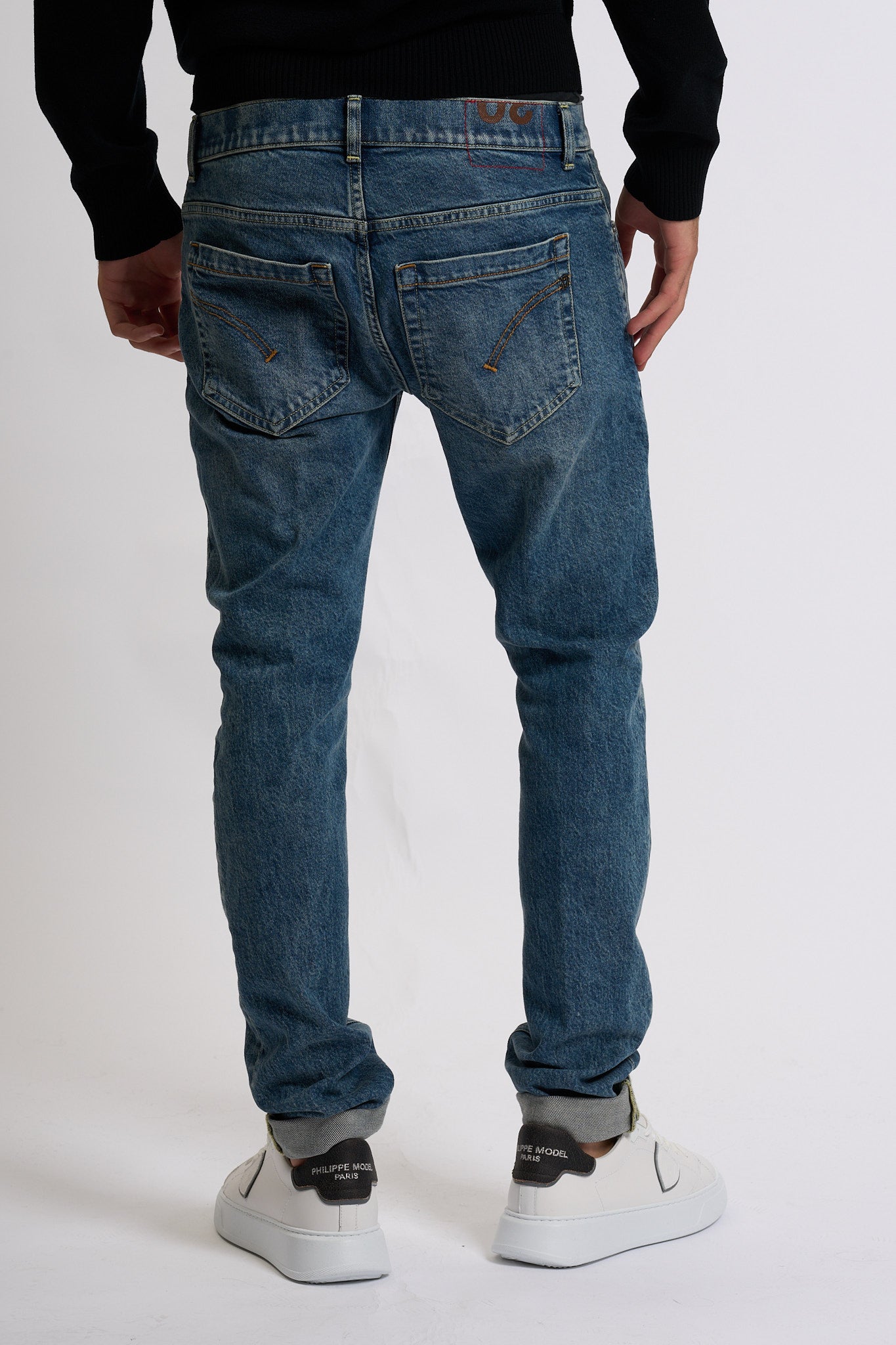 Dondup Jeans George Denim Stretch Medio Uomo-5