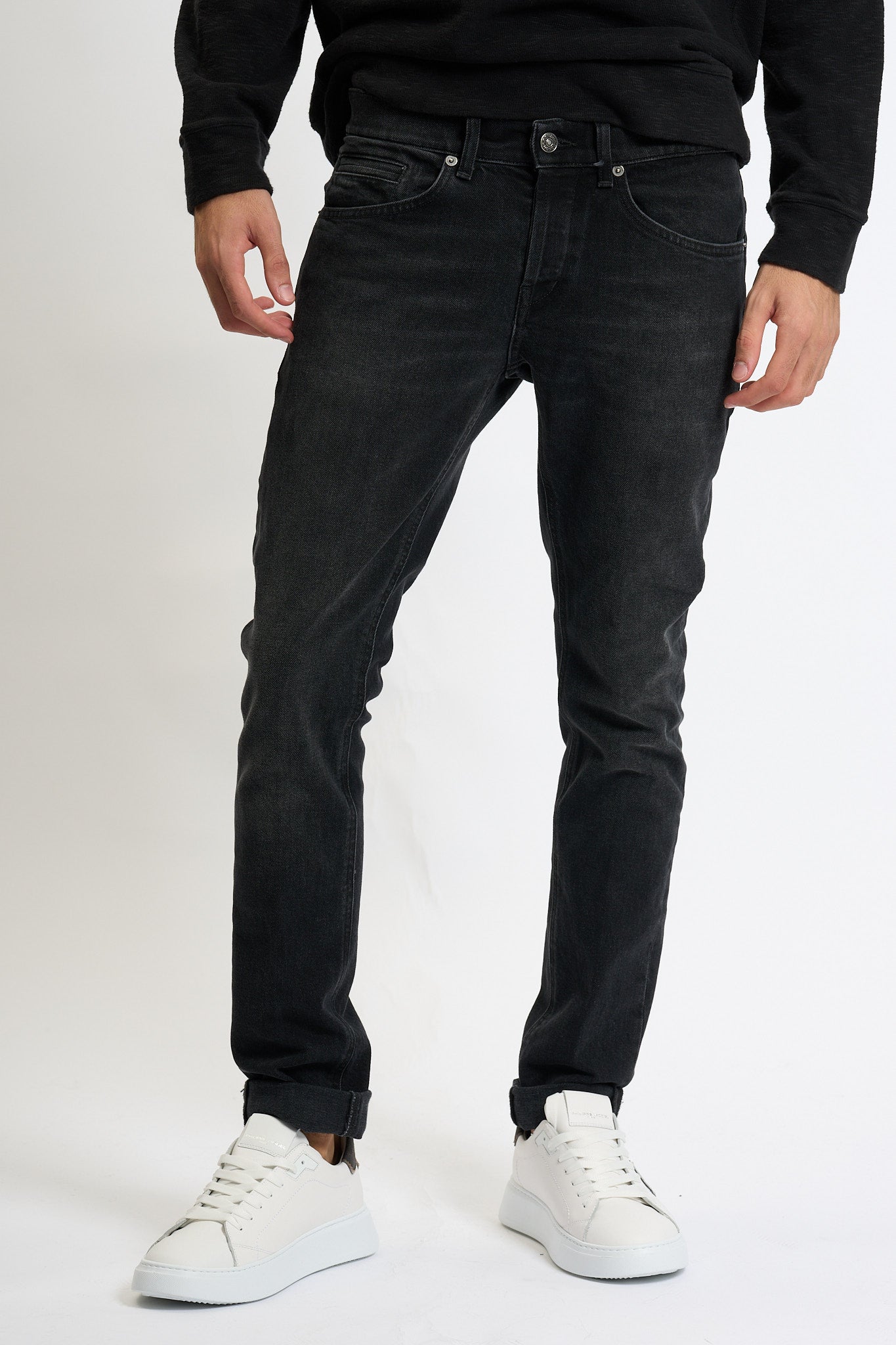 Dondup Jeans George Nero Uomo-4