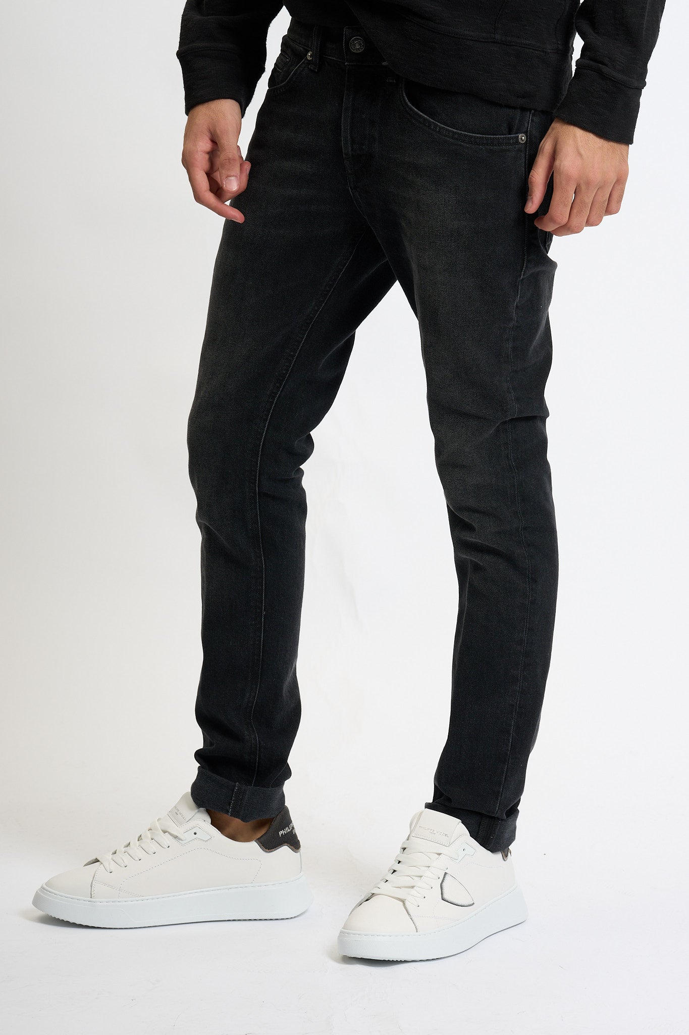 Dondup Jeans George Nero Uomo-5