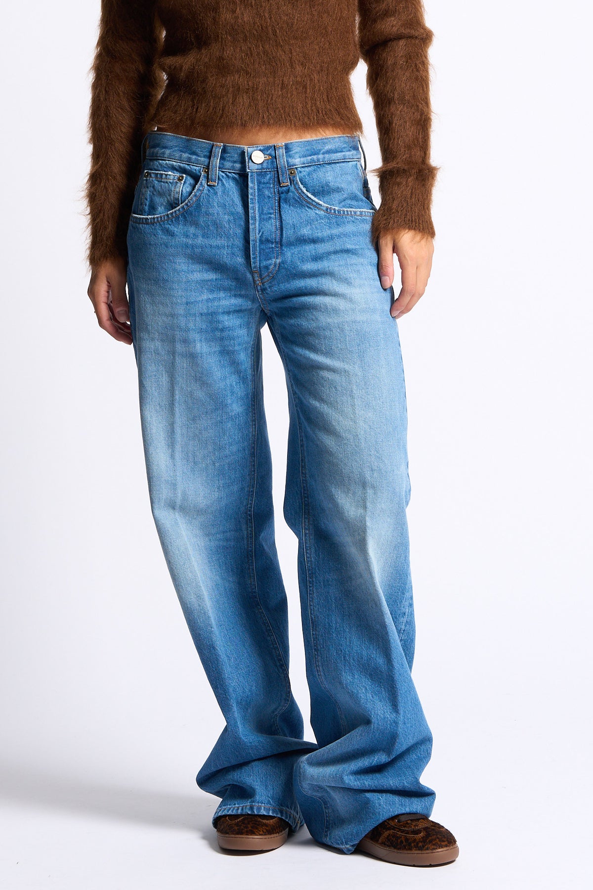 Dondup Jeans Jacklyn Loose  Denim medio Donna-3