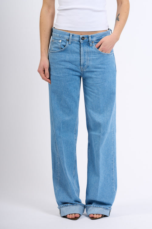 Dondup Jeans Jacklyn Wide Leg in Lyocell Donna